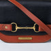Saratoga- Horse Bit Crossbody Luxury Leather Handbag in Cognac on Black - Equine Exchange Tack Shop