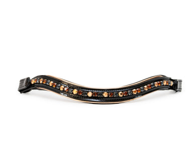 Lyamora Limited Edition Black Patent Snap Browband - Equine Exchange Tack Shop