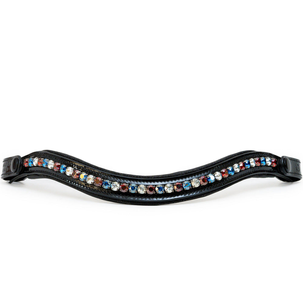 Americana 1 Black Patent Browband - Equine Exchange Tack Shop