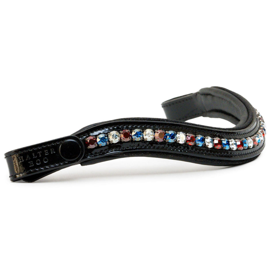 Americana 1 Black Patent Browband - Equine Exchange Tack Shop