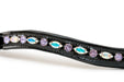 Paris Navette Crystal Patent Midline Browband - AB & Light Amethyst - Equine Exchange Tack Shop