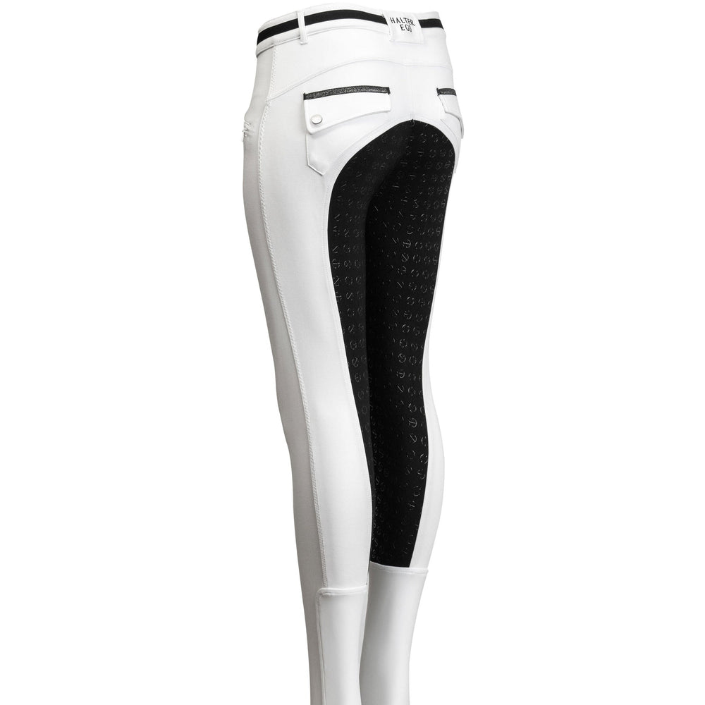 Kimberly Full Seat Breeches - White with Black Seat - Equine Exchange Tack Shop