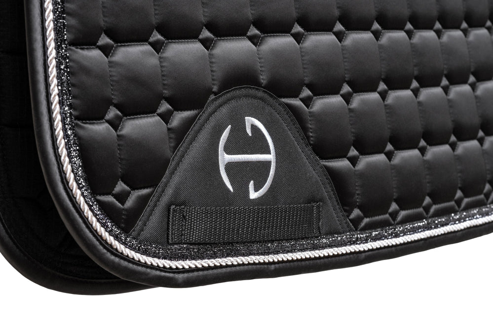 Satin Classic Dressage Saddle Pad - Ebony - Equine Exchange Tack Shop