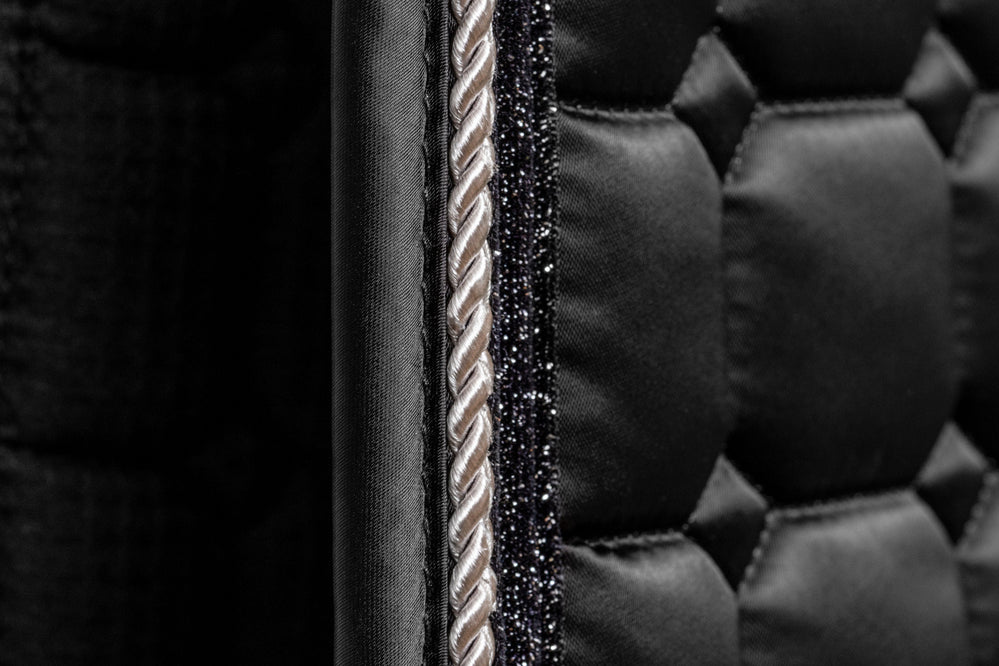 Satin Classic Dressage Saddle Pad - Ebony - Equine Exchange Tack Shop