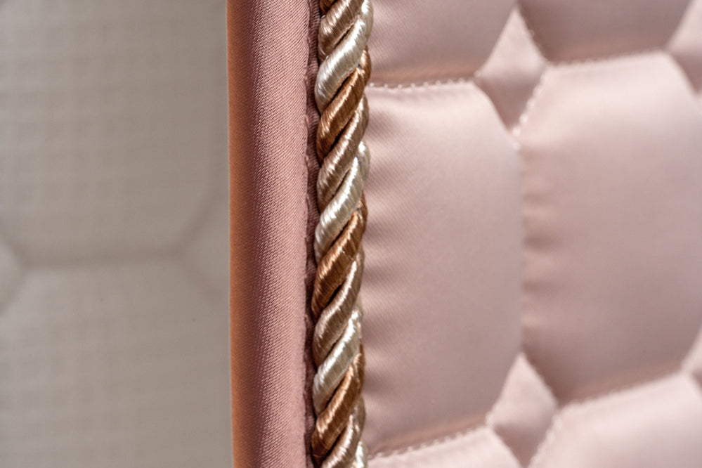 Satin Classic Dressage Saddle Pad - Champagne Taupe - Equine Exchange Tack Shop