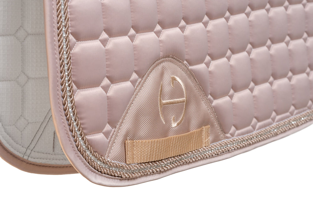 Satin Classic Dressage Saddle Pad - Champagne Cristal - Equine Exchange Tack Shop