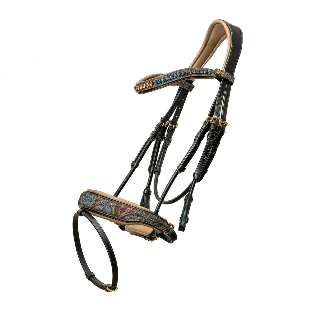 Aspen Leather Snaffle Bridle with Removable Flash - Equine Exchange Tack Shop