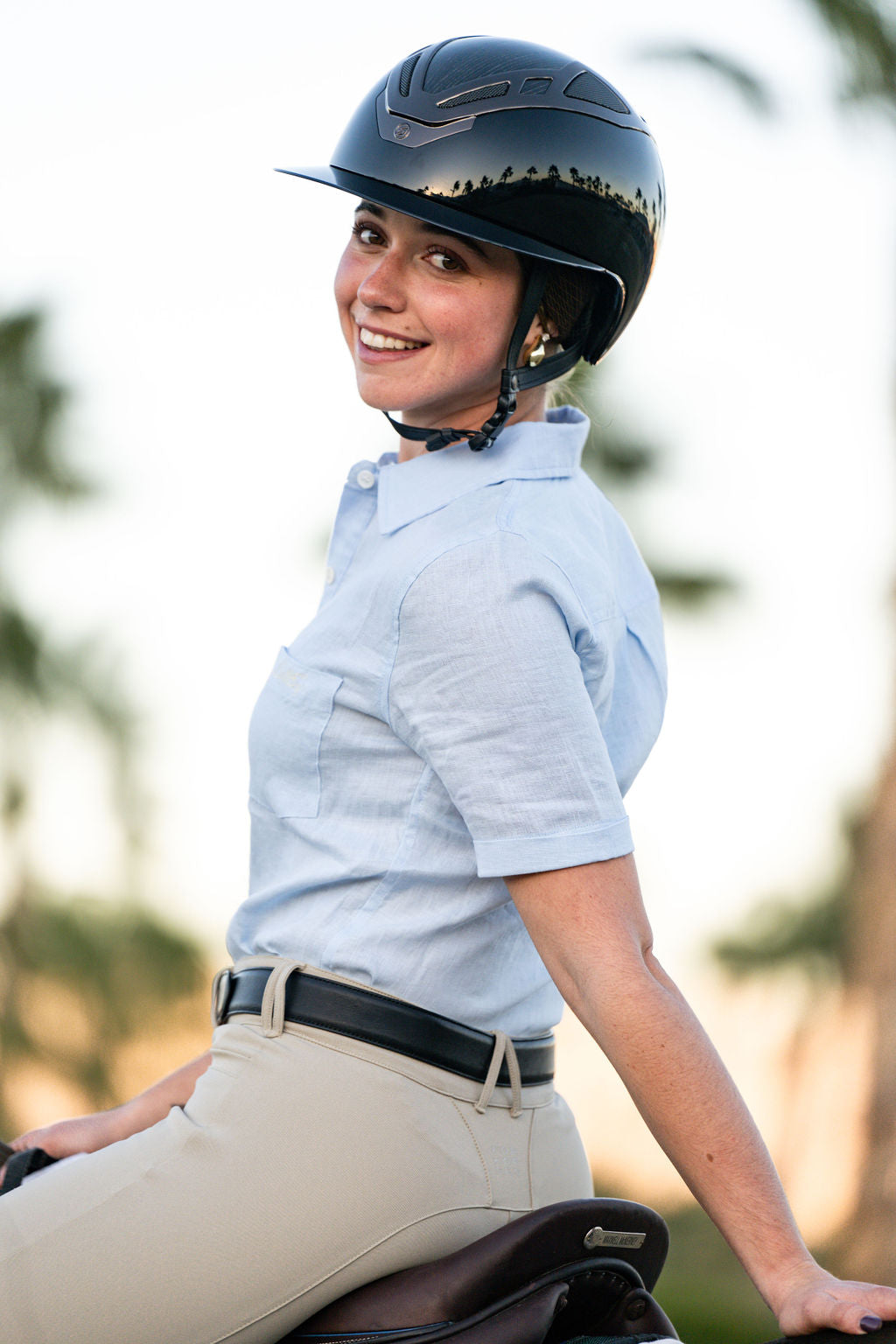 BellEq™ MICHELLE Linen Shirt - Equine Exchange Tack Shop