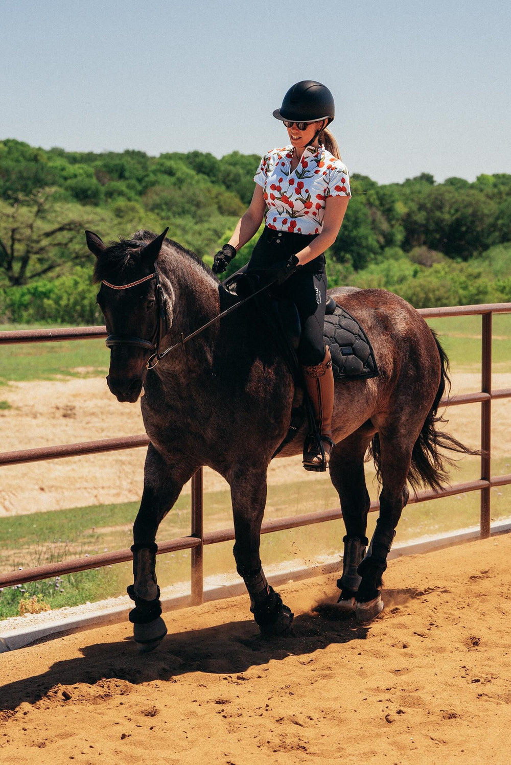 D. D. Prints with a Purpose PETALS FOR PARKINSON'S Short Sleeved Training Shirt - Equine Exchange Tack Shop