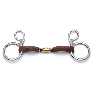 Baucher Lozenge Leather Covered Snaffle - Equine Exchange Tack Shop