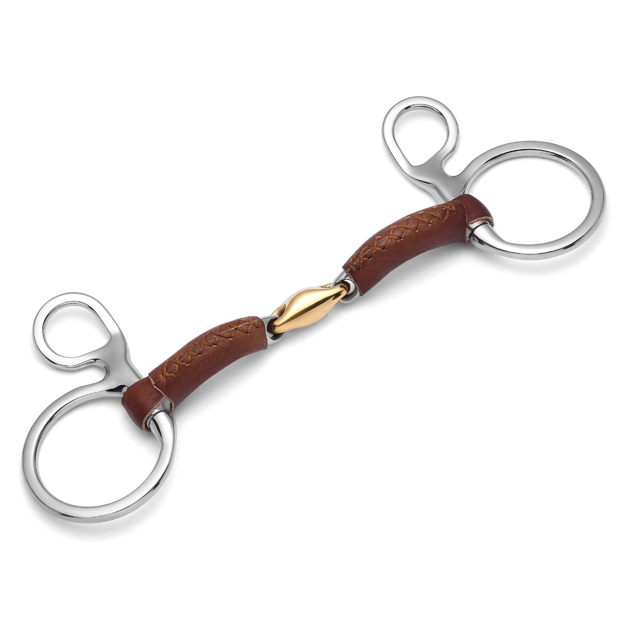 Baucher Lozenge Leather Covered Snaffle - Equine Exchange Tack Shop