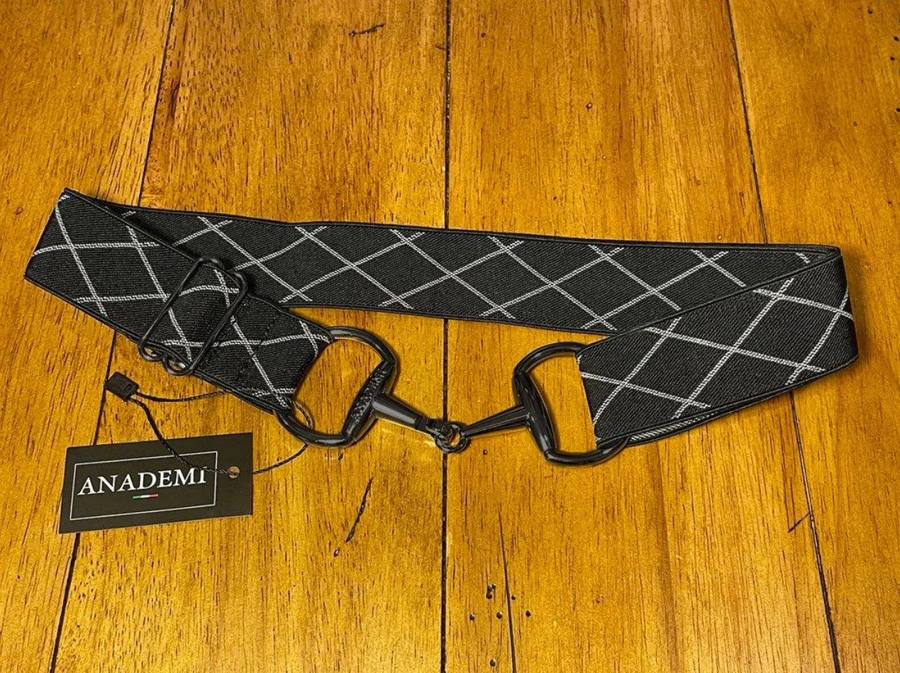 Anademi Plaid Stretch Bit Belt  