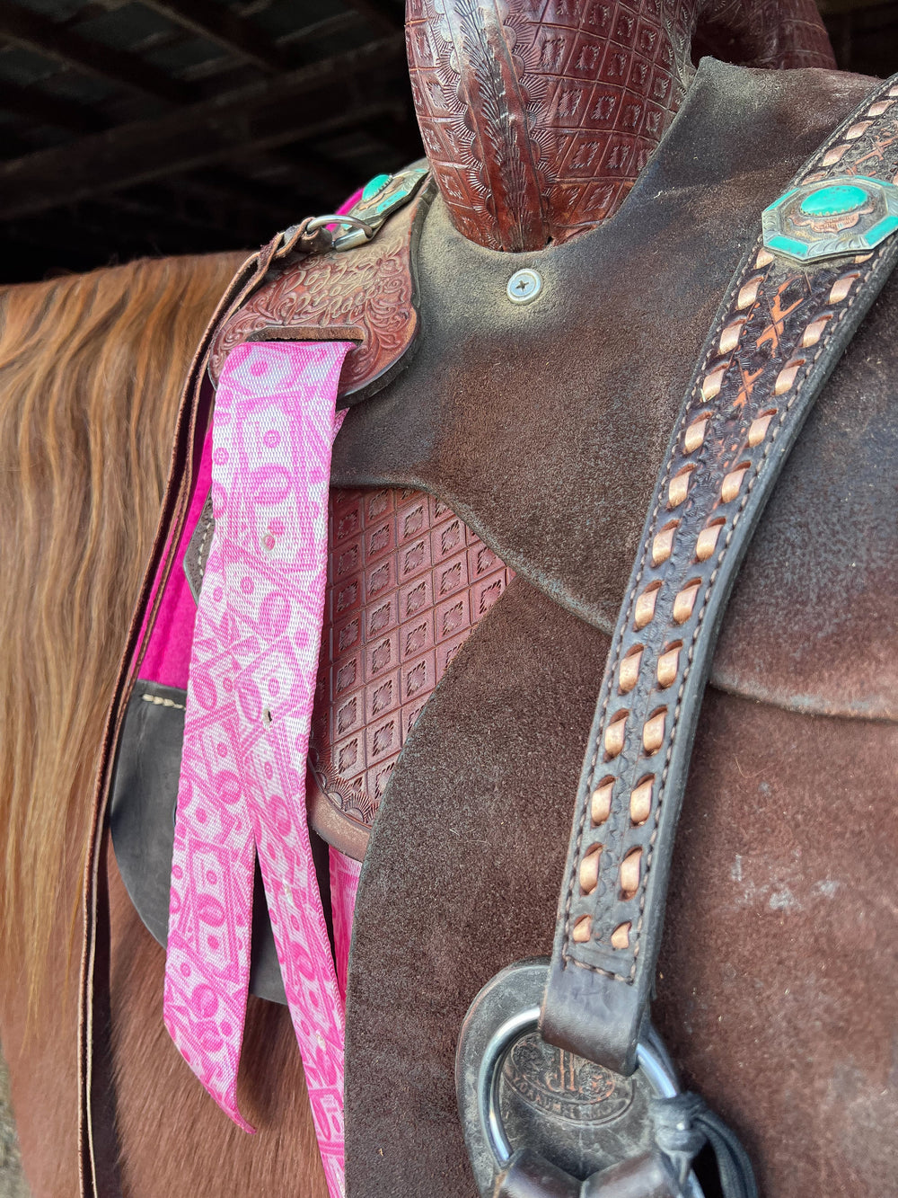 Dash for Cash (Pink) Cinch Strap Set - Equine Exchange Tack Shop