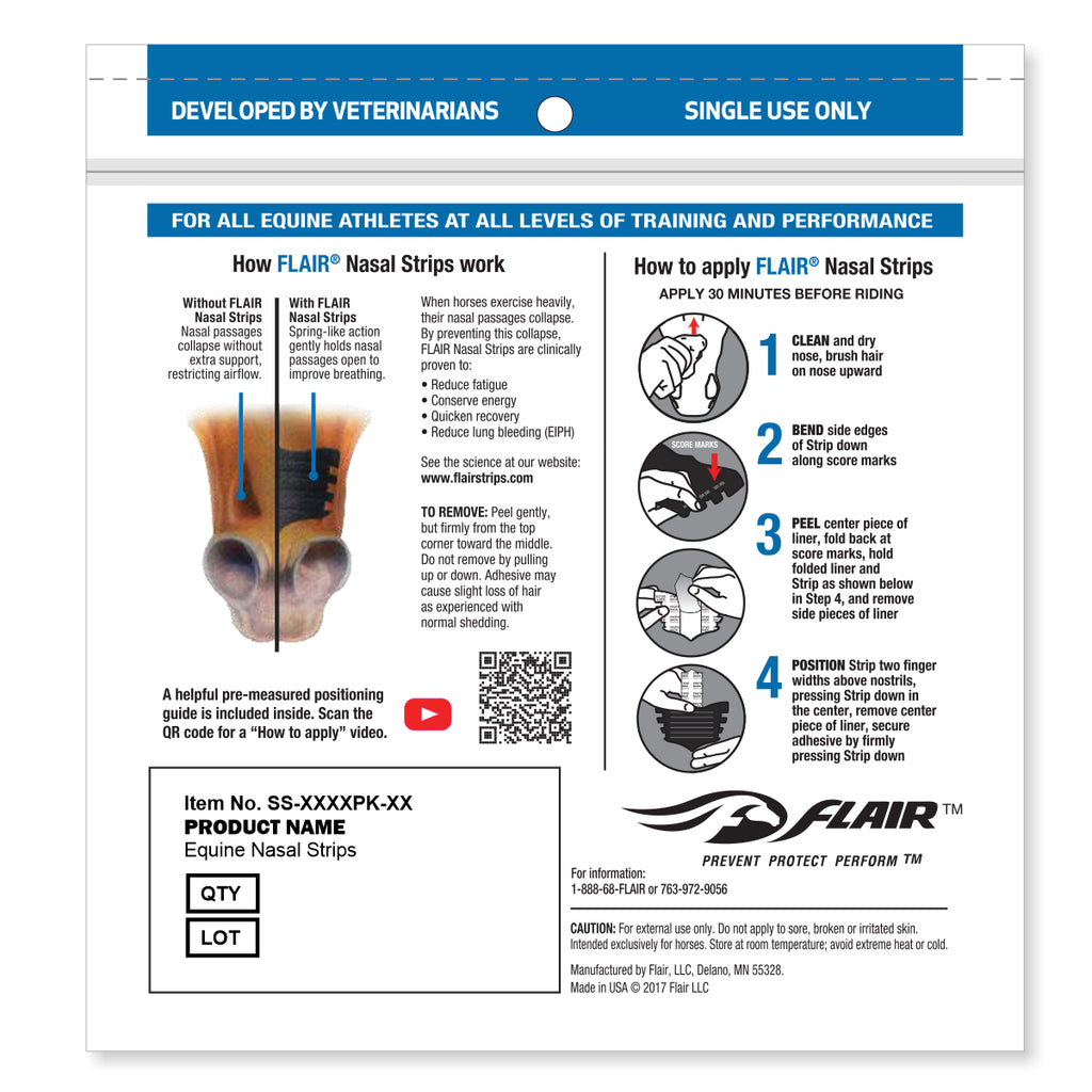 Flair Equine Nasal Strips - Equine Exchange Tack Shop