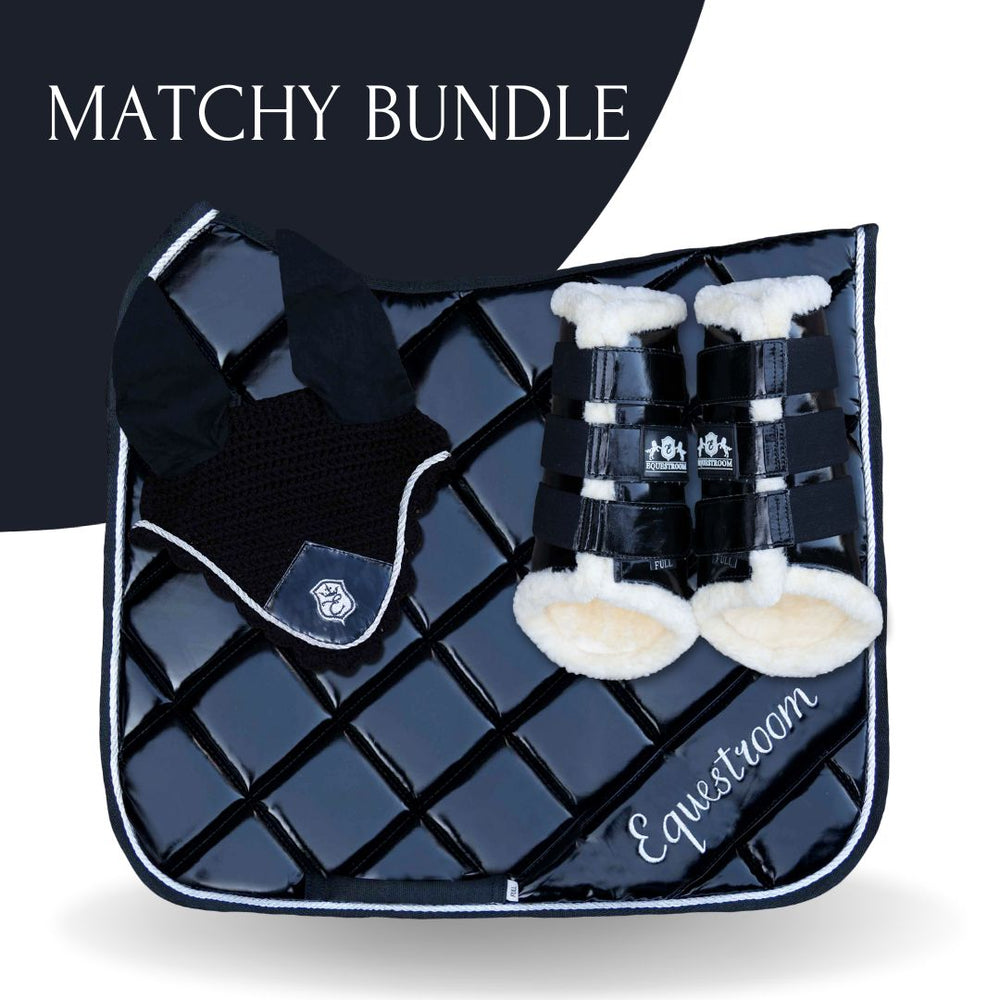 Black Ink Saddle Pad Set - Equine Exchange Tack Shop