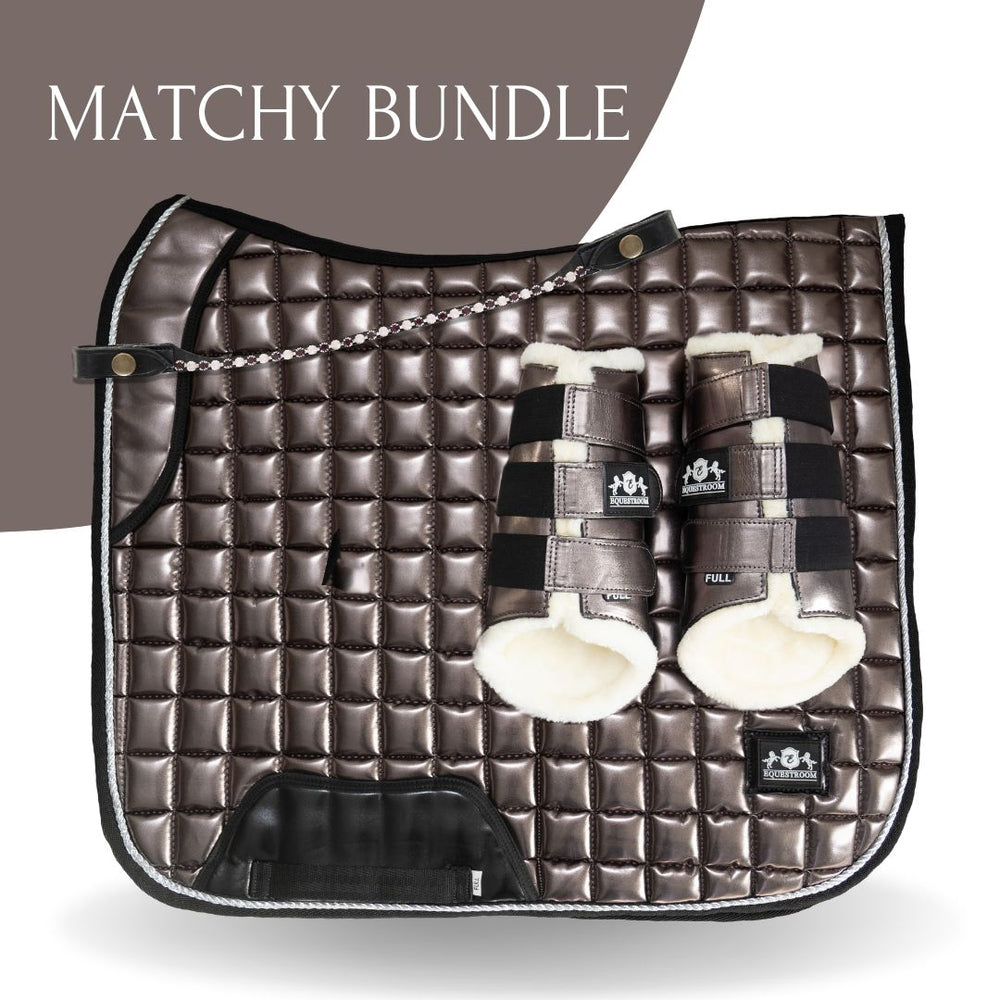 Spaceship Grey Saddle Pad Set - Equine Exchange Tack Shop