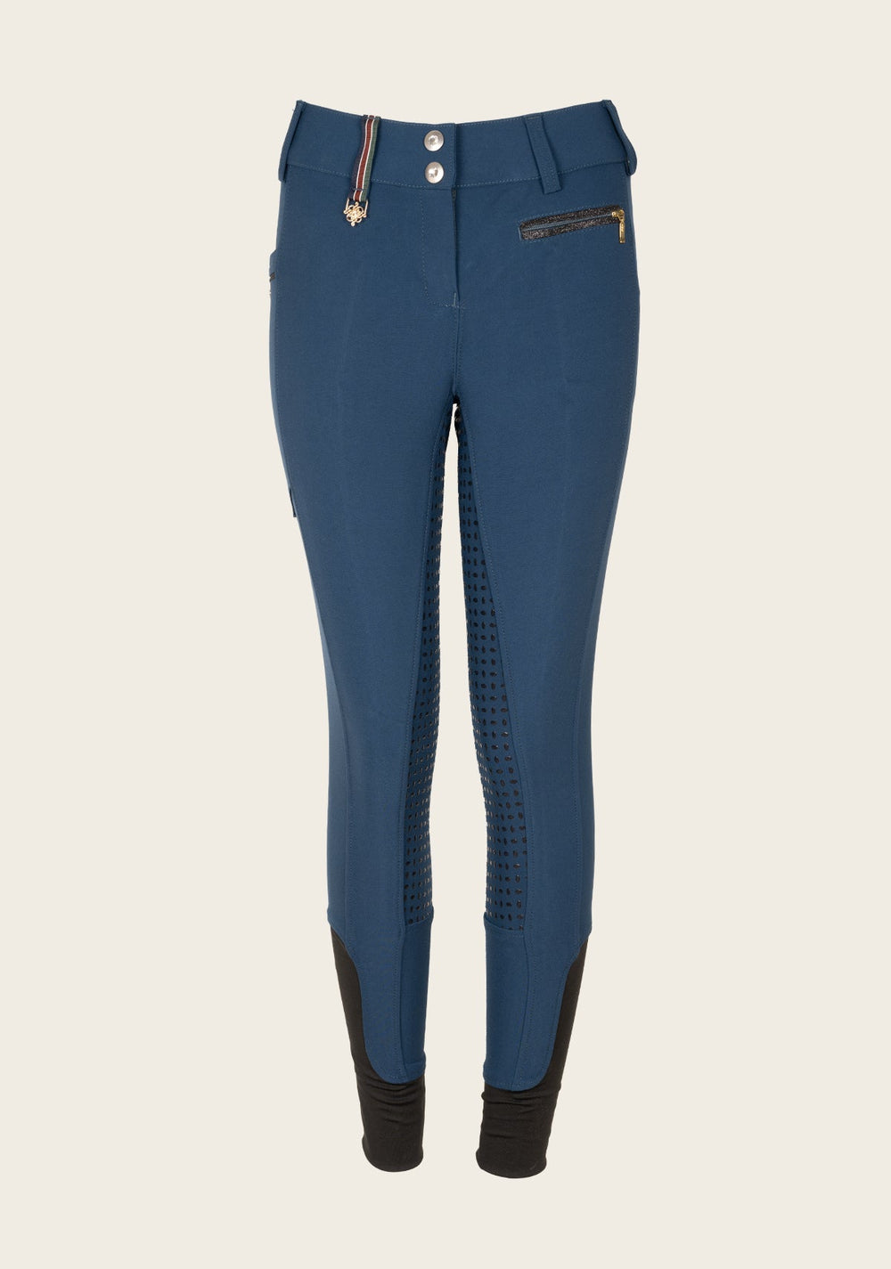 Inspire Full Seat High Waist Peacock Blue Bamboo Breeches - Equine Exchange Tack Shop
