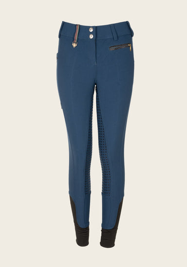 Inspire Full Seat High Waist Peacock Blue Bamboo Breeches - Equine Exchange Tack Shop