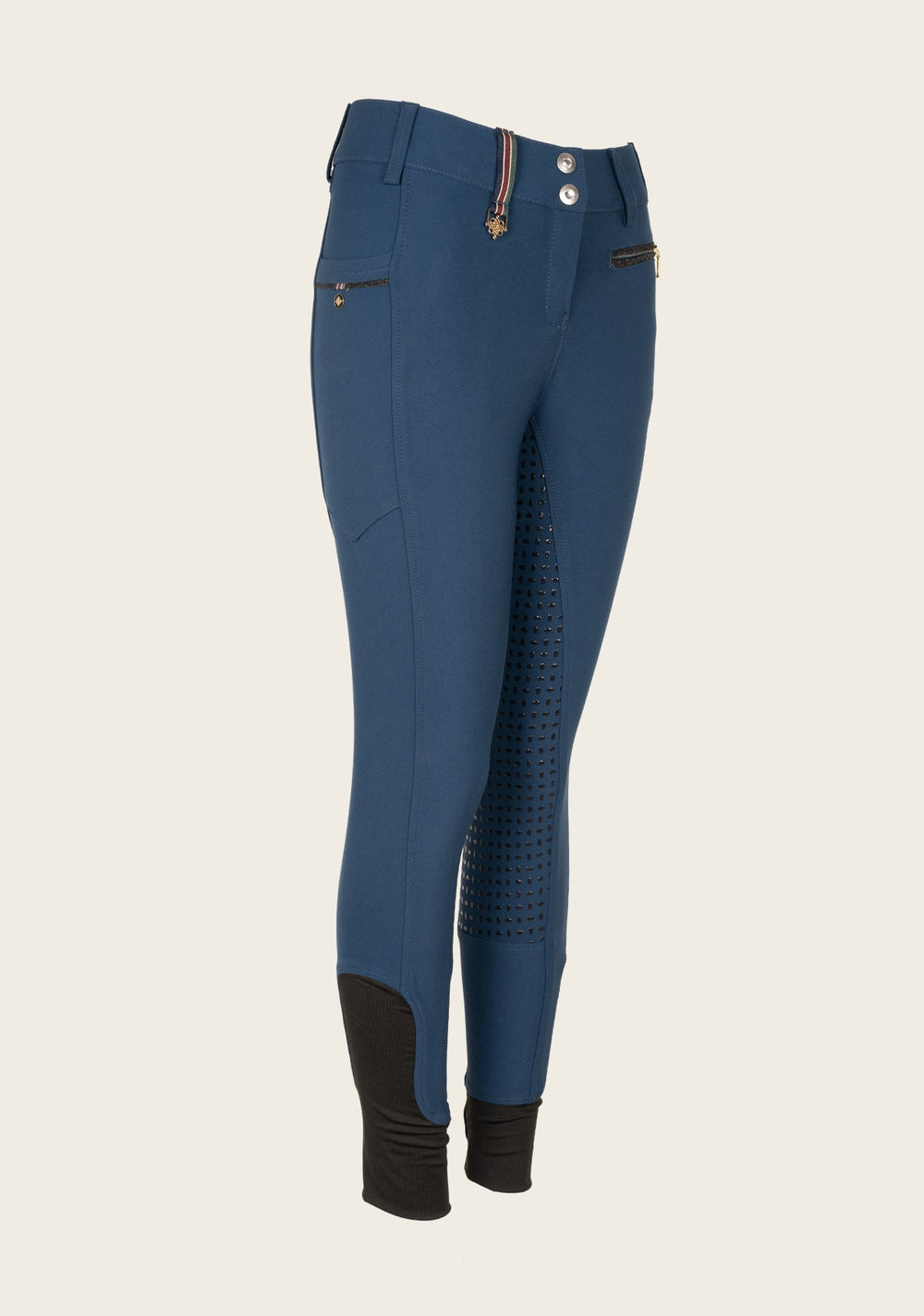 Inspire Full Seat High Waist Peacock Blue Bamboo Breeches - Equine Exchange Tack Shop