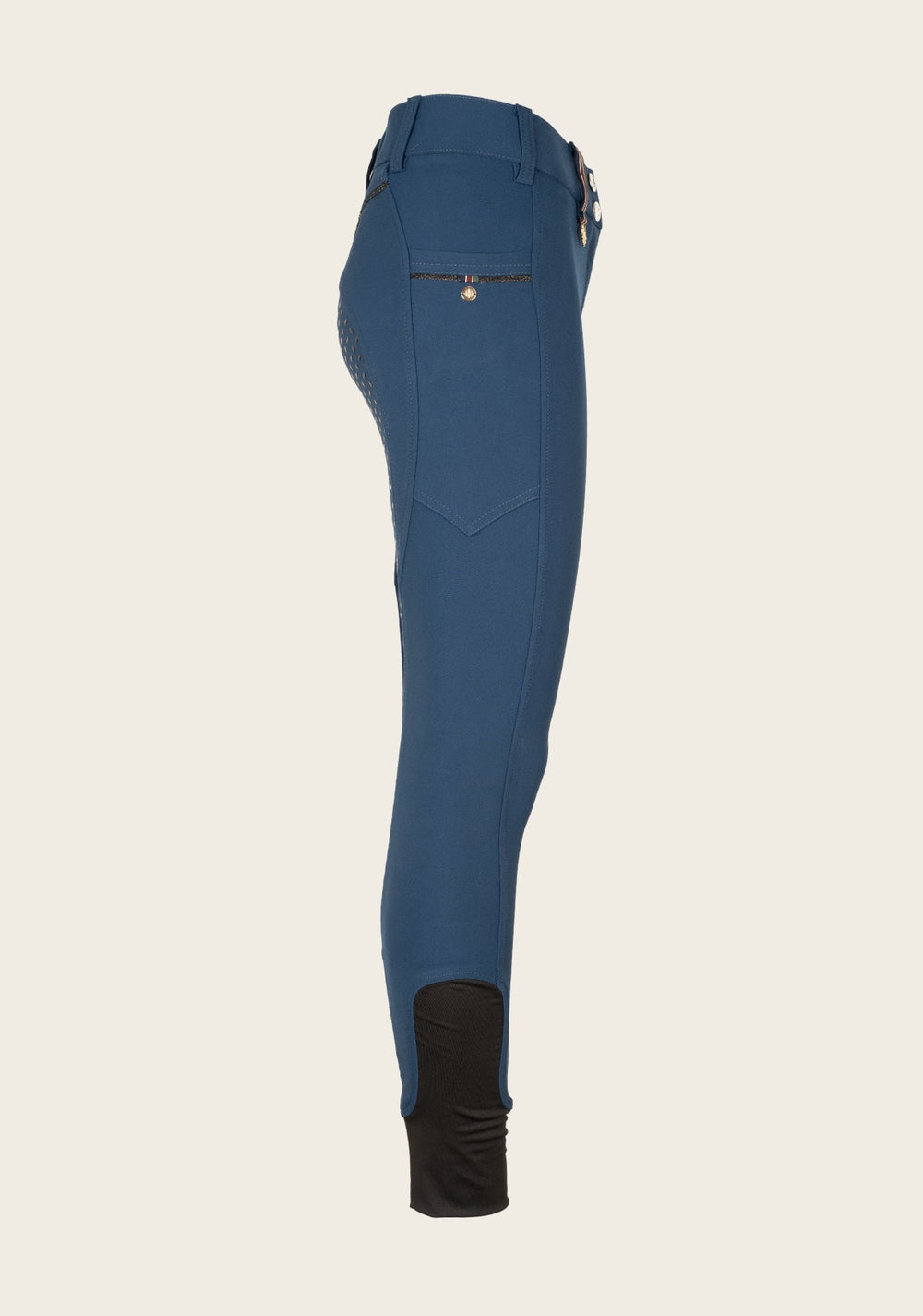 Inspire Full Seat High Waist Peacock Blue Bamboo Breeches - Equine Exchange Tack Shop