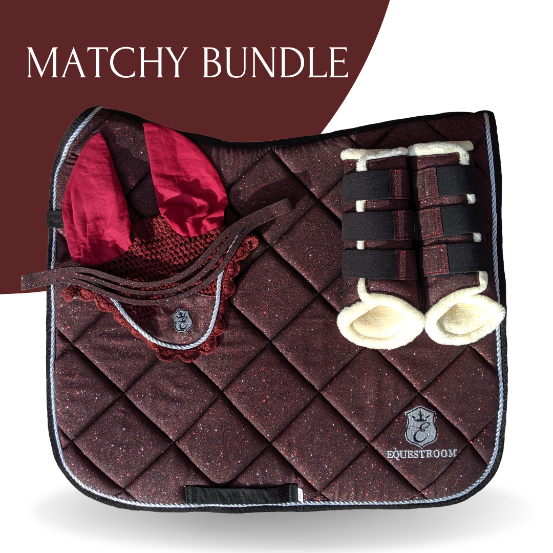 Burgundy Saddle Pad Set - Equine Exchange Tack Shop