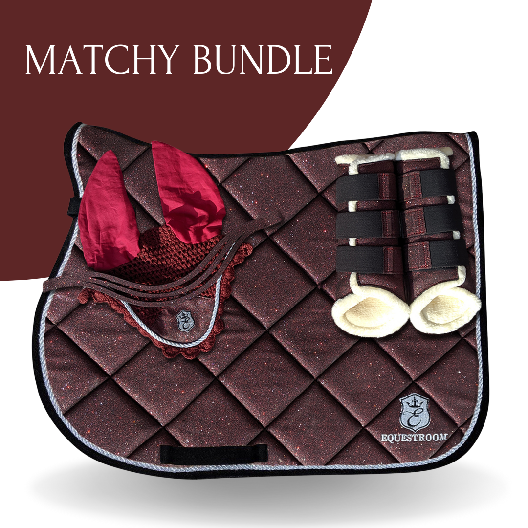 Burgundy Saddle Pad Set - Equine Exchange Tack Shop