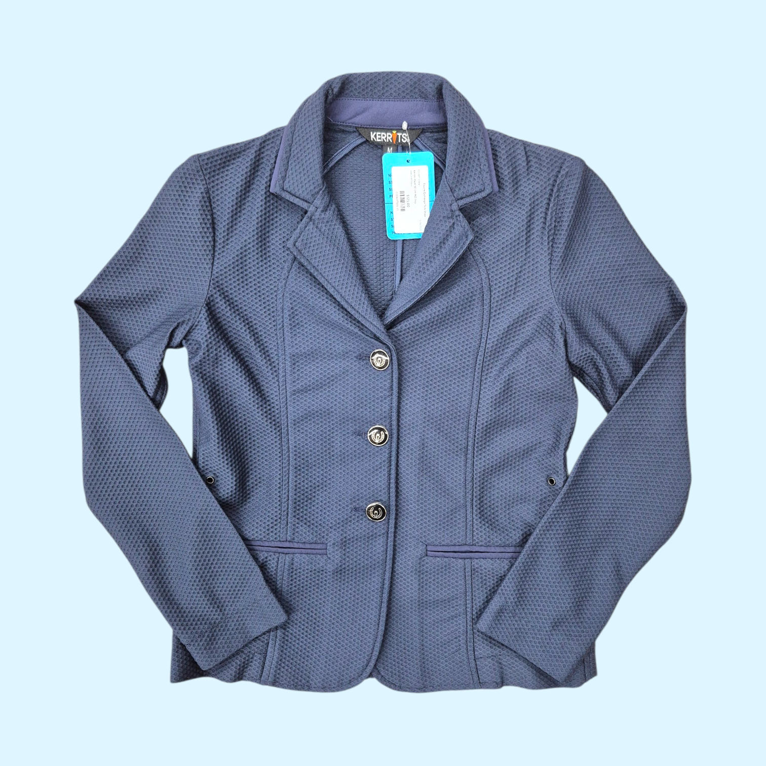 Kerrits Kids Affinity Aero Mesh Show Coat in Navy - Medium - Equine Exchange Tack Shop