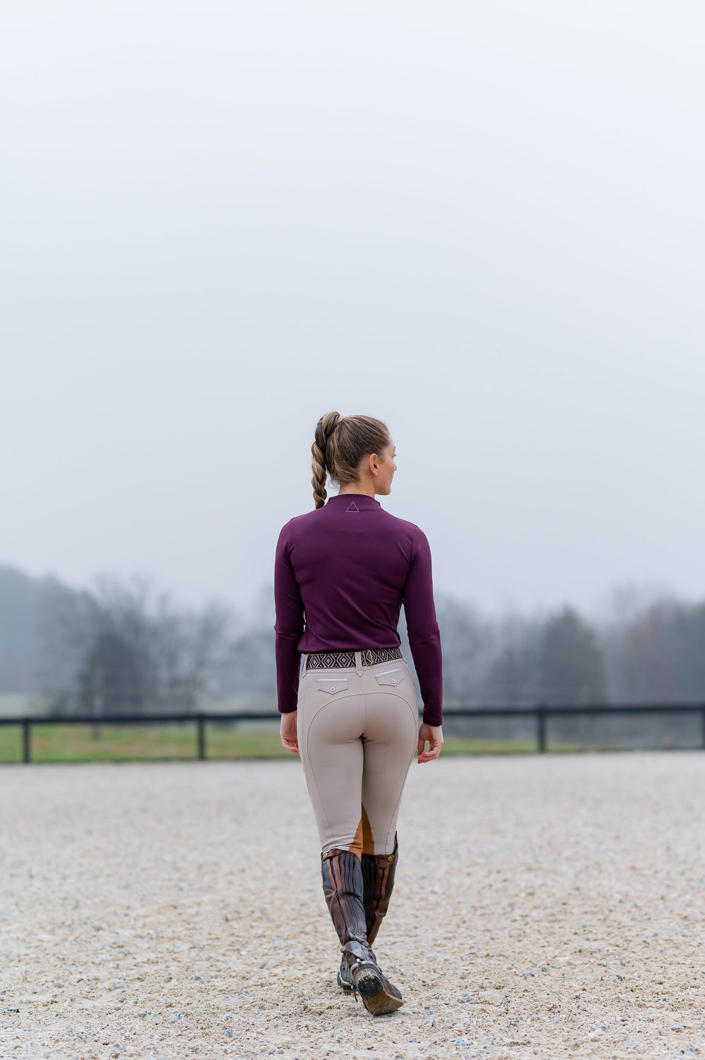 Patton Side Zip Pullover - Bordeaux - Equine Exchange Tack Shop