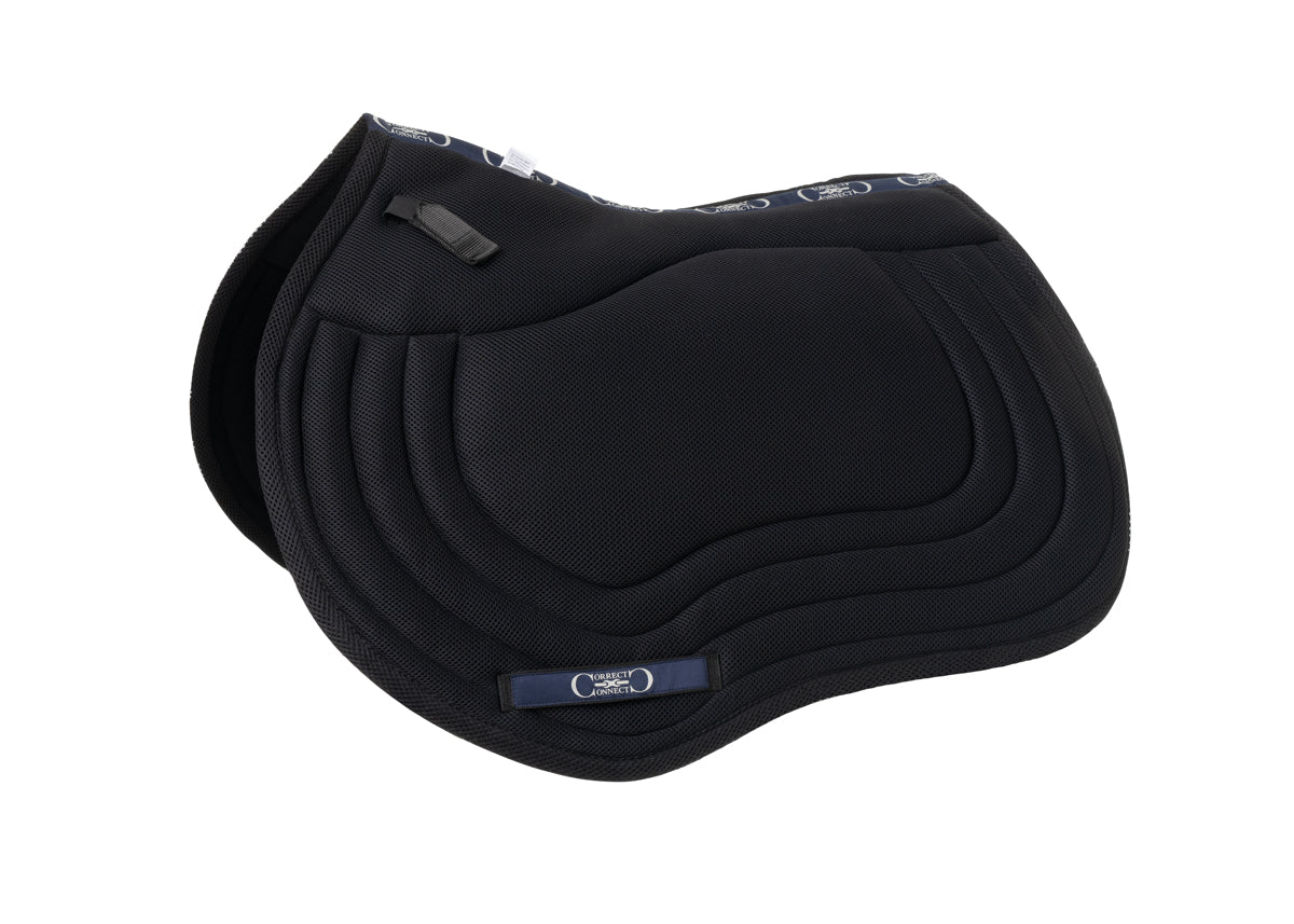 General Purpose Mesh Saddle Pad with Quick Dry Cotton Lining in Navy, White, or Black