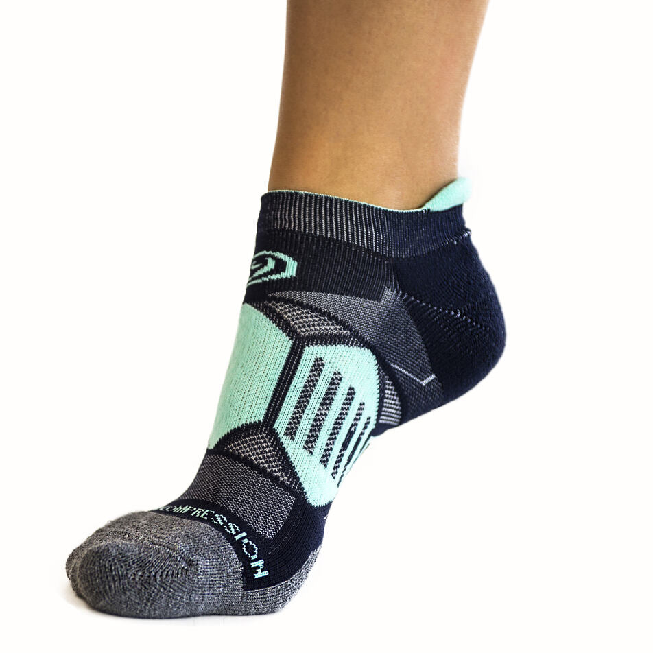 Navy & Mint - Elite Running Socks - Equine Exchange Tack Shop