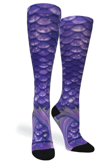 Active Mermaid Purple Compression Socks - Equine Exchange Tack Shop