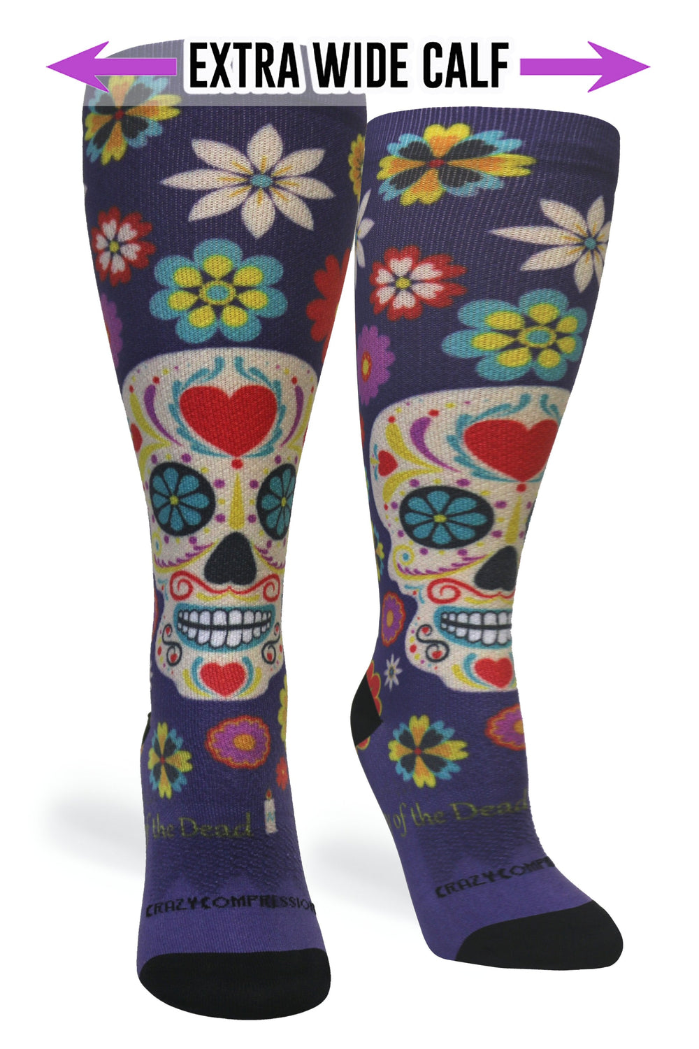 Calavera Purple Compression Socks - Equine Exchange Tack Shop