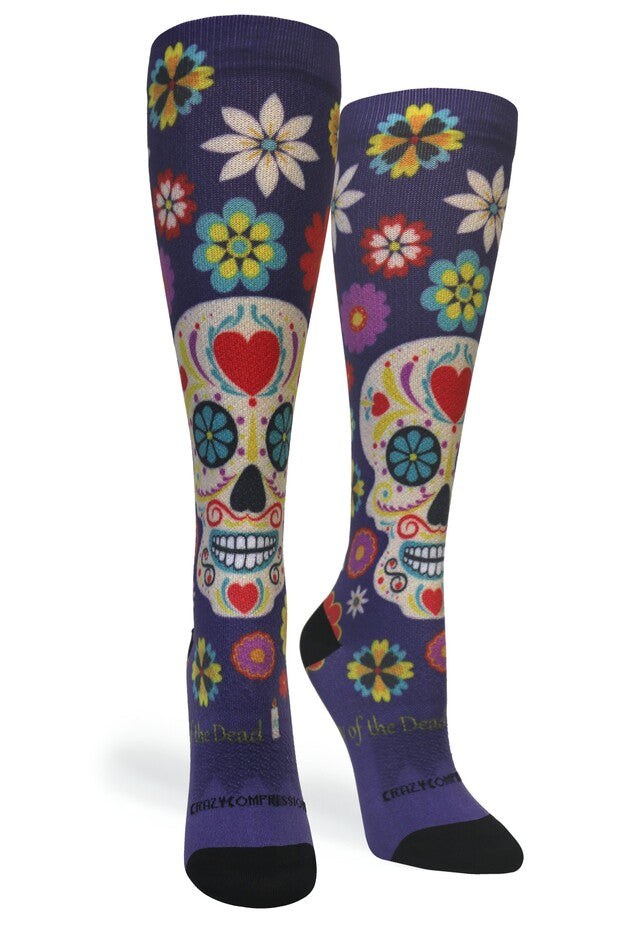 Calavera Purple Compression Socks - Equine Exchange Tack Shop