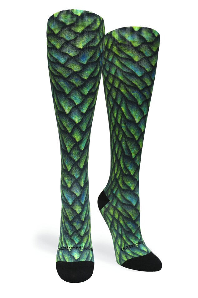 Emerald Dragon Compression Socks  