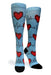 Heart Station Blue Compression Socks - Equine Exchange Tack Shop