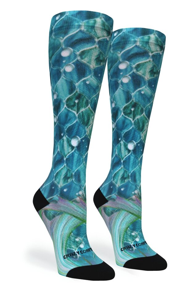 Mermaid Mosaic Compression Socks - Equine Exchange Tack Shop