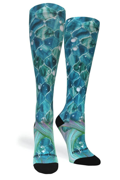 Mermaid Mosaic Compression Socks - Equine Exchange Tack Shop