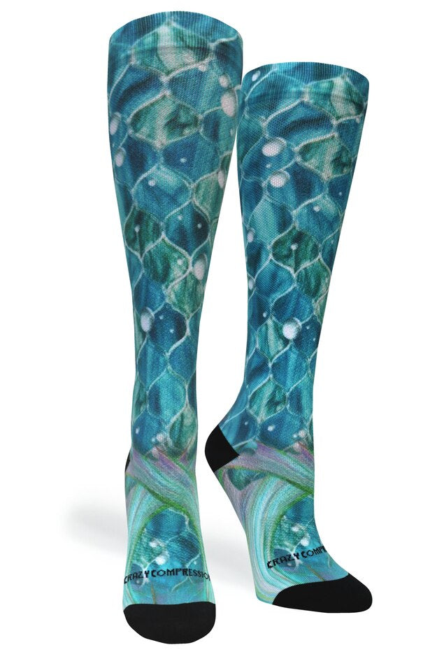 Mermaid Mosaic Compression Socks - Equine Exchange Tack Shop