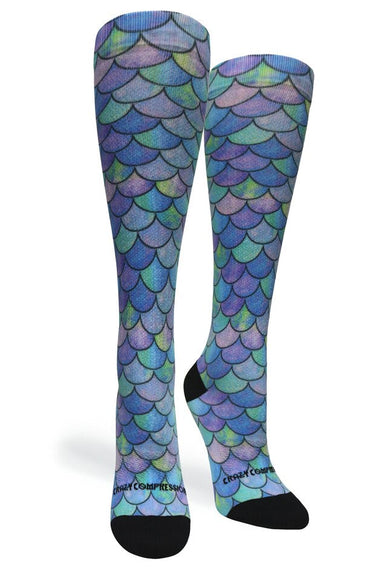 Mermaid Teal Compression Socks - Equine Exchange Tack Shop