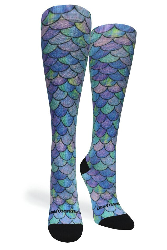 Mermaid Teal Compression Socks - Equine Exchange Tack Shop