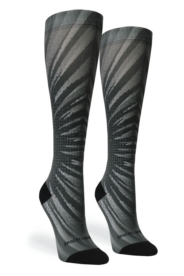 Never Quit Grey Compression Socks - Equine Exchange Tack Shop