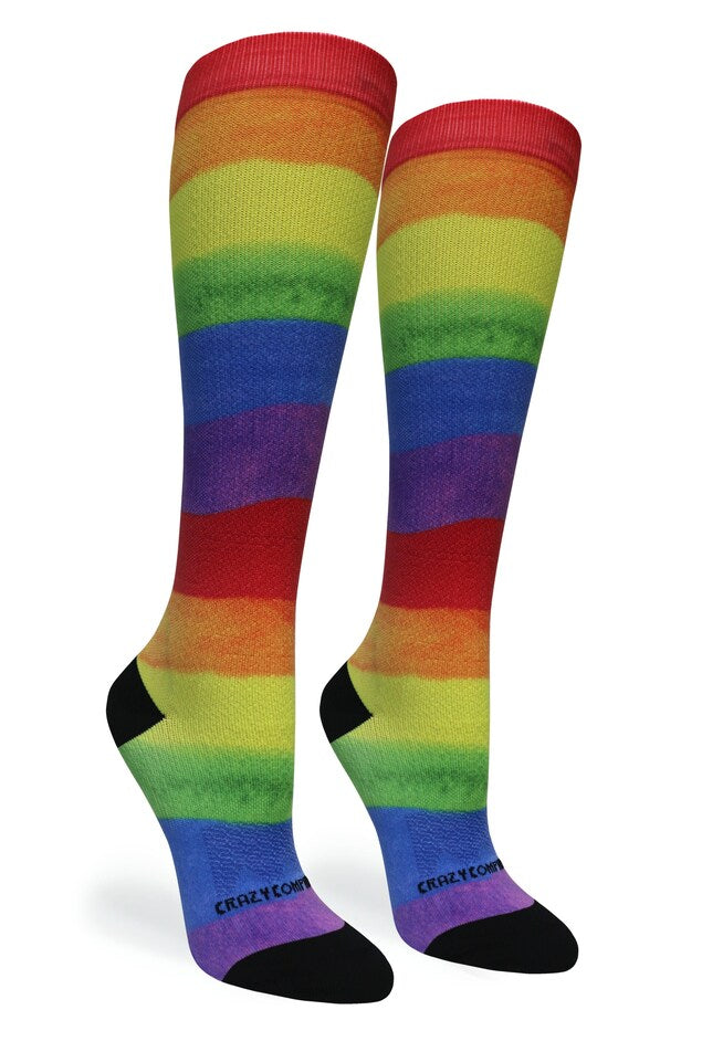 Rainbow Paint Compression Socks - Equine Exchange Tack Shop