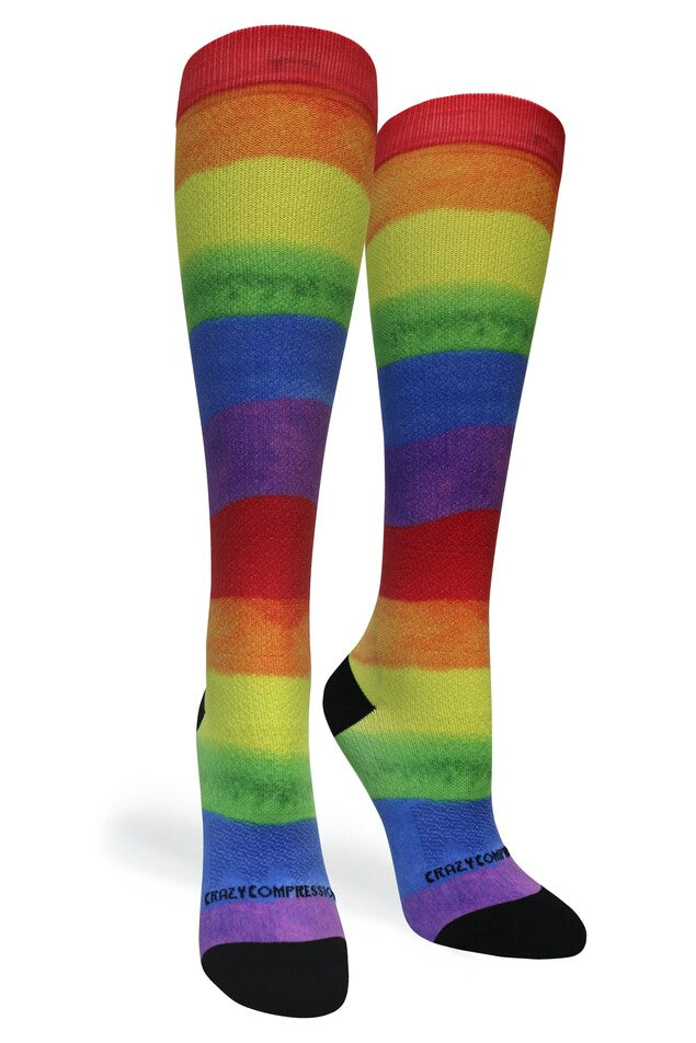 Rainbow Paint Compression Socks - Equine Exchange Tack Shop