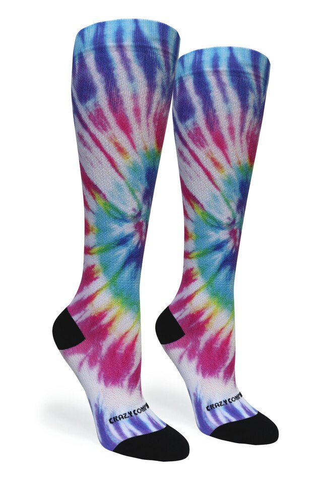 Tie Dye Rainbow Compression Socks - Equine Exchange Tack Shop
