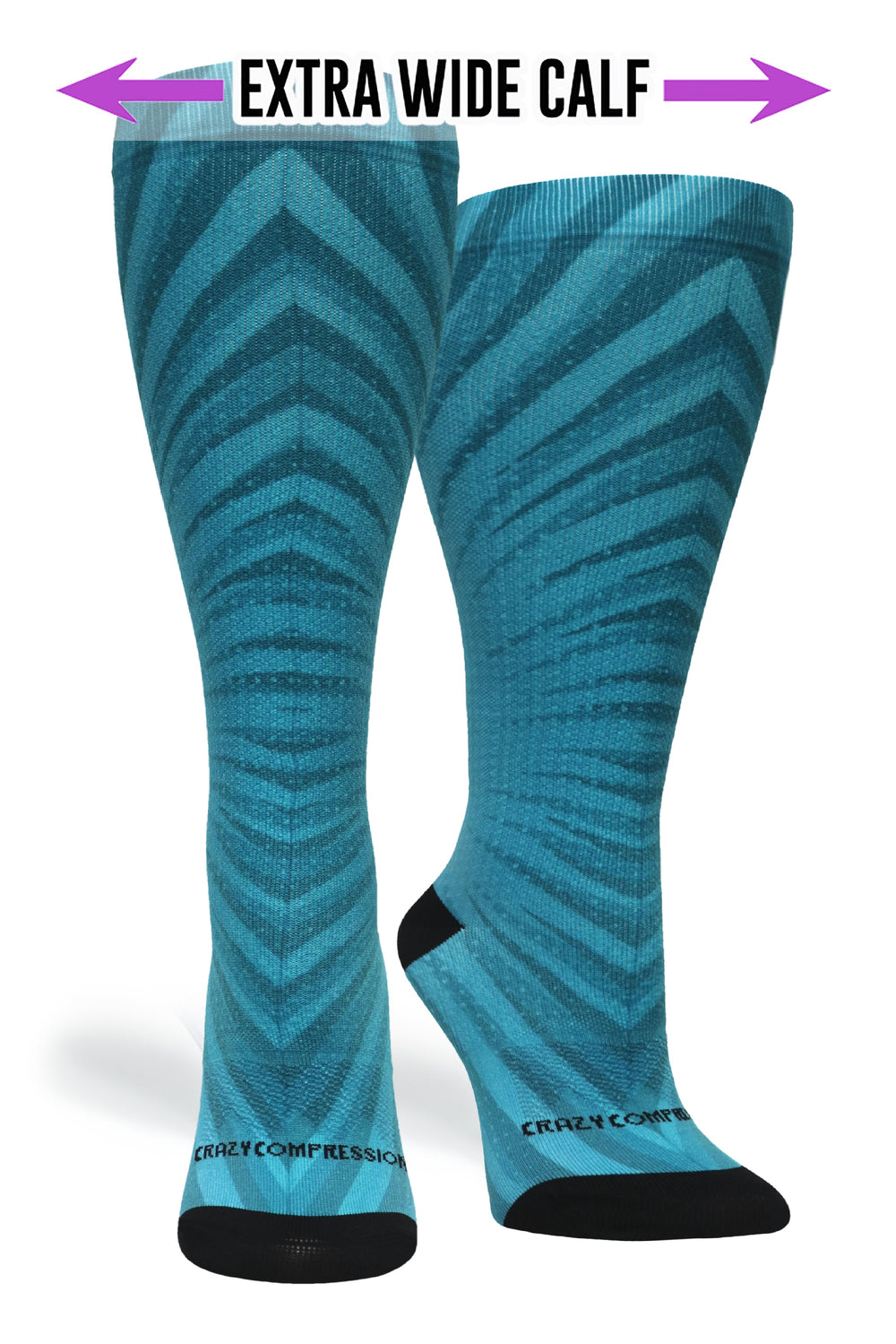 Never Quit Blue Compression Socks - Equine Exchange Tack Shop