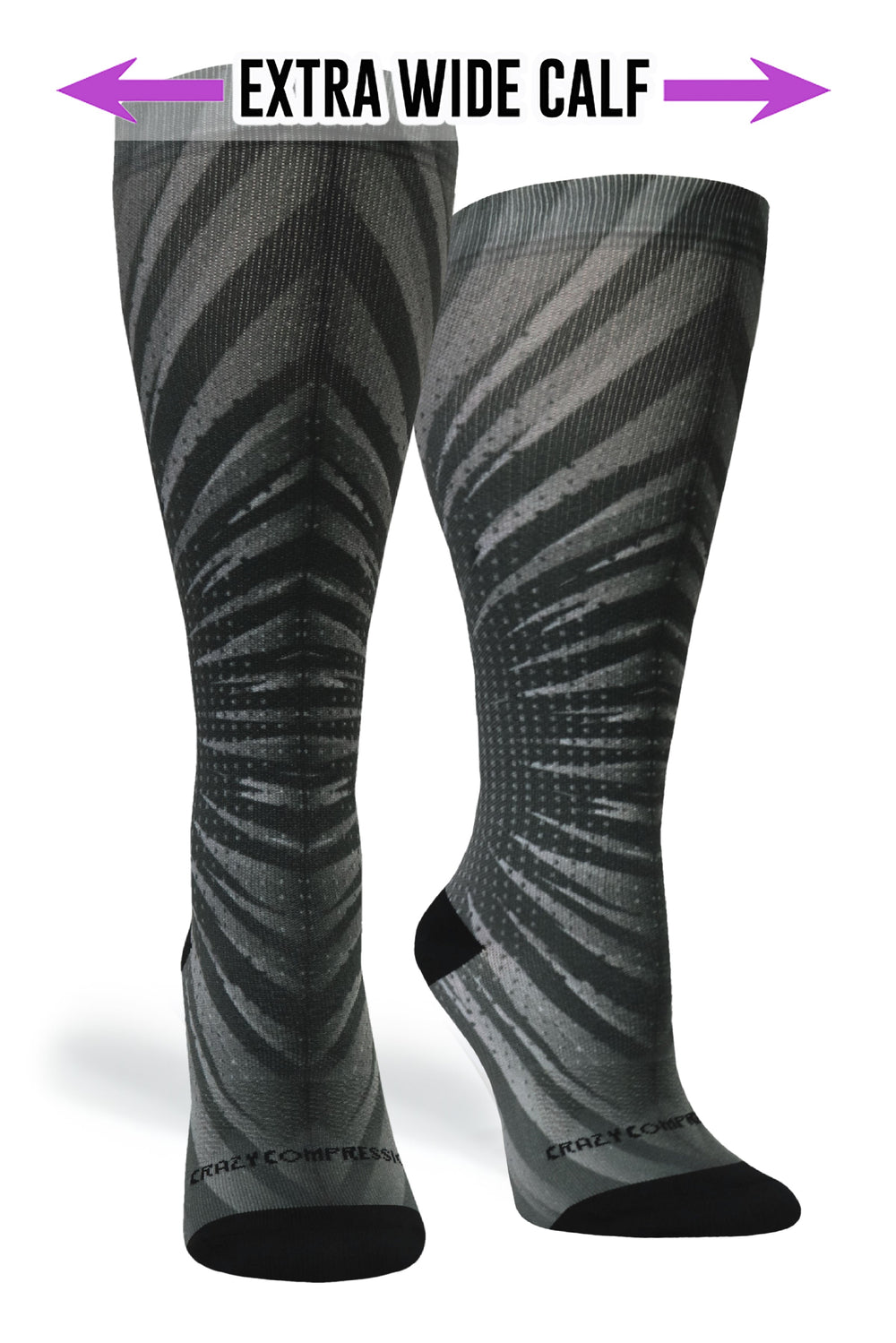 Never Quit Grey Compression Socks - Equine Exchange Tack Shop