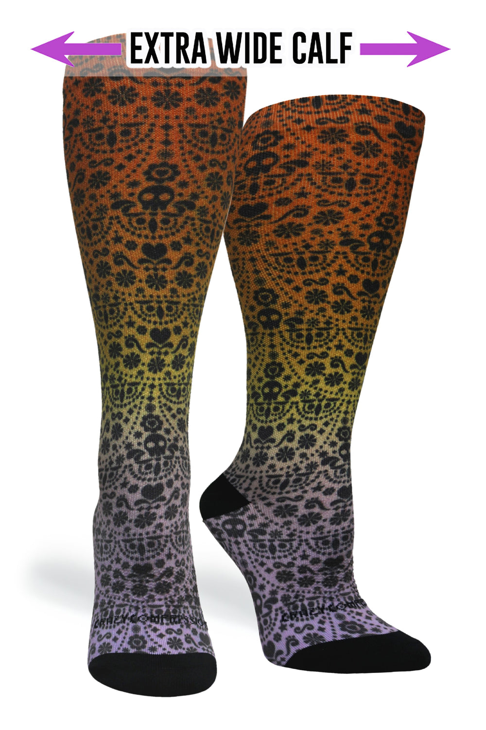 Skull Ombré Compression Socks - Equine Exchange Tack Shop