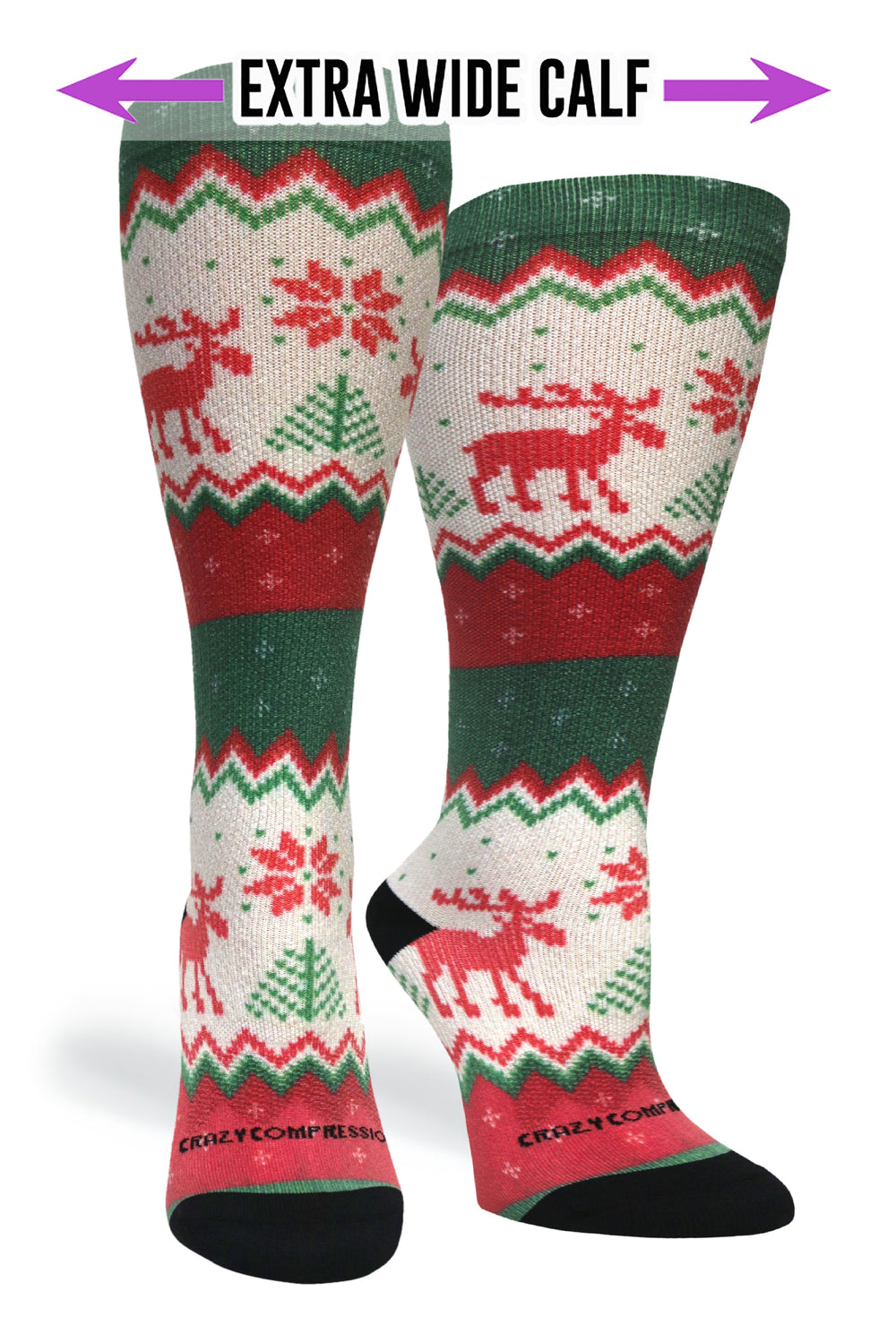 Festive Needlepoint Compression Socks - Equine Exchange Tack Shop