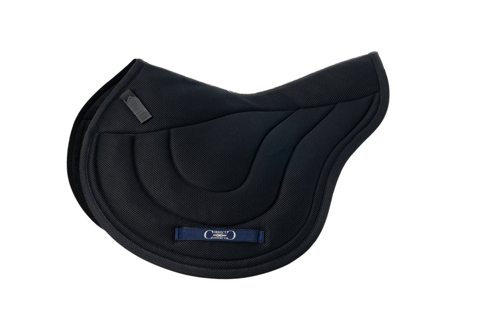 Contour Jump Mesh Saddle Pad with Quick Dry Cotton Lining in Navy, White or Black - Equine Exchange Tack Shop
