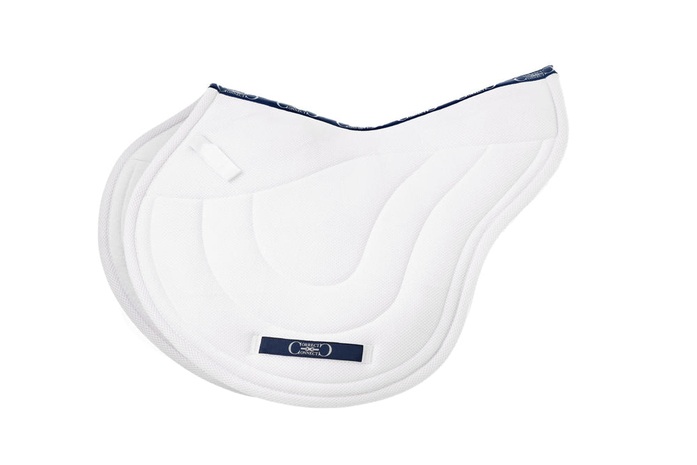 Contour Jump Mesh Saddle Pad with Quick Dry Cotton Lining in Navy, White or Black - Equine Exchange Tack Shop